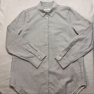 NWOT Equipment Femme black/white striped shirt